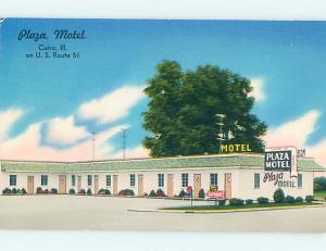 Unused Pre-1980 PLAZA MOTEL Cairo Illinois IL n7107@