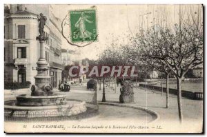Postcard Old Saint Raphael Fountain Saignole and Felix Martin Blvd.