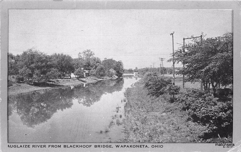 1943 Ohio Auglaize River Blackhoof Bridge Wayne Paper 4665