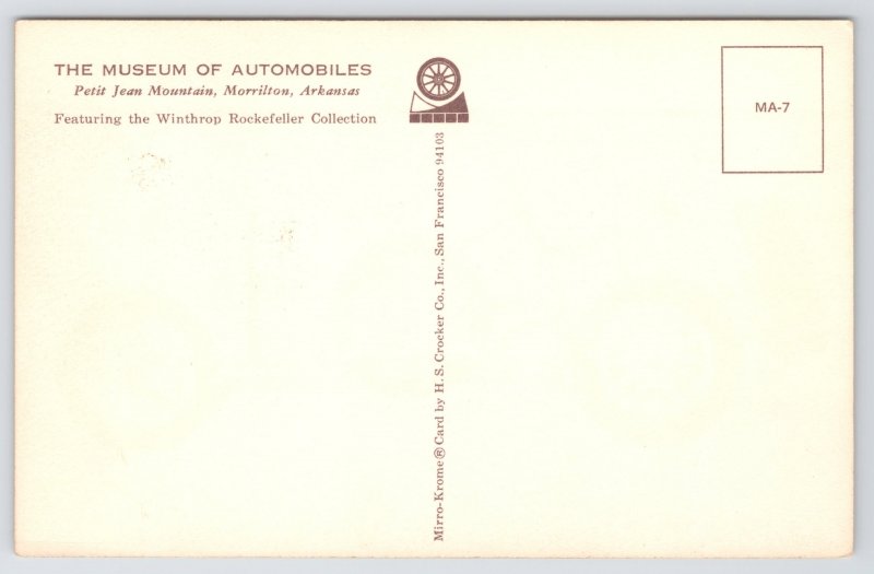 Transportation~Auto~1908 White Benz~Autos Museum~Morrilton AR~Vintage Postcard