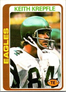 1978 Topps Football Card Keith Krepple Philadelphia Eagles sk7244