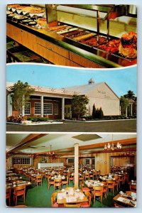 Fort Lauderdale Florida Postcard Sweden House Smorgasbord Multiview 1960 Vintage