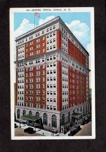 NY Hotel Utica New York Postcard