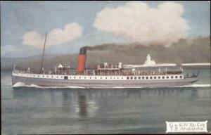 G&SW Railway Co TS Steamship Atalanta c1910 Postcard