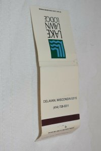Lake Lawn Lodge Delavan Wisconsin 30 Strike Matchbook Cover