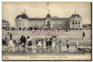 Old Postcard Trouville New Casino saw the Beach