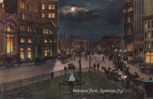 Night View of Veteran's Park - Syracuse NY, New York - pm 1907 - DB