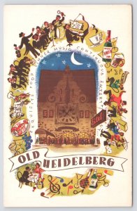 Eitel~Old Heidelberg~Chicago~Most Colorful Restaurant~Live Entertainment~Vtg PC