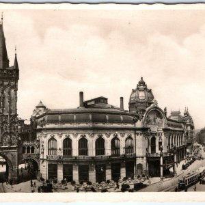 c1920s Prague, Czech Republic RPPC Municipal House Real Photo Panorama Wide A158