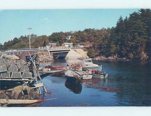 Pre-1980 LOBSTER TRAPS BY BRIDGE Orr'S Island - Casco Bay Near Portland ME H7724