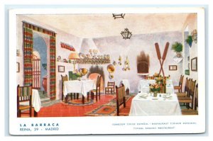 La Barraca Restaurant interior MADRID Spain Art Postcard