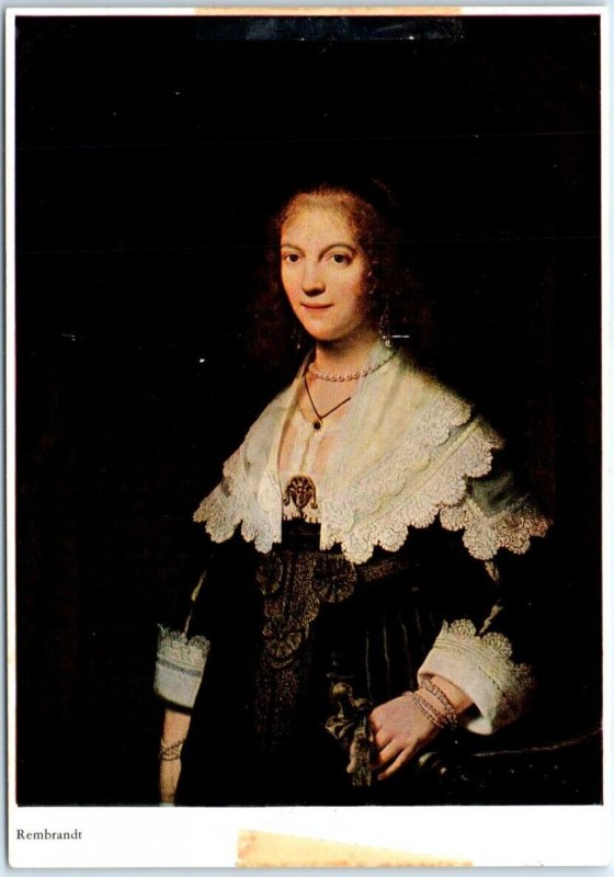 Postcard - Portrait of a Young Lady By Rembrandt, Rijksmuseum - Netherlands