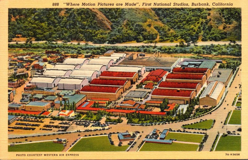 California Burbank First National Studios Curteich