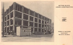 Postcard Bitting Block Under Construction in Wichita, Kansas~131016