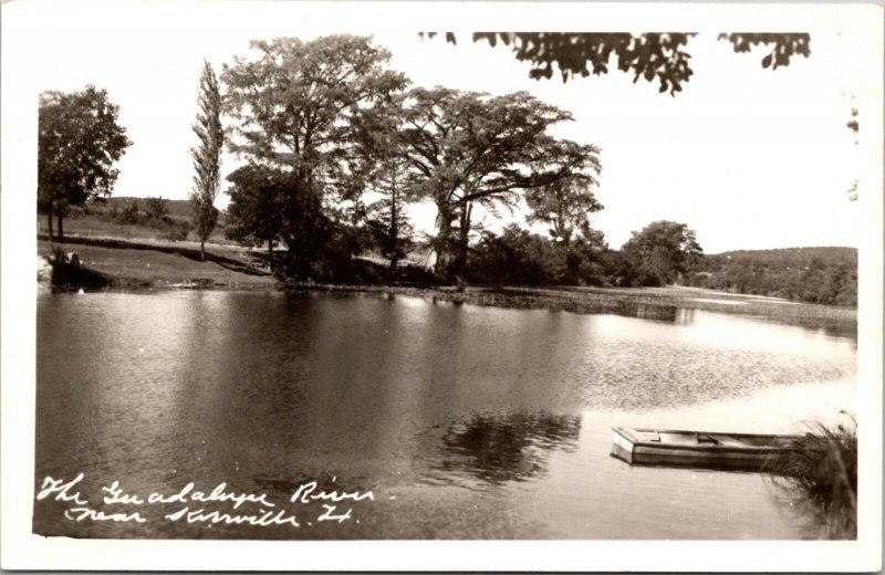 Real Photo Postcard The Guadalupe River near Kerrville, Texas