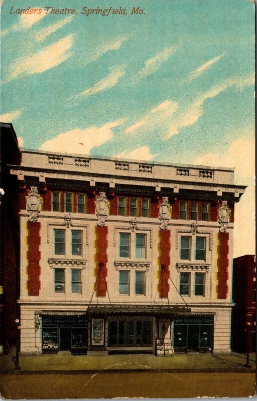 Postcard Landers Theatre in Springfield, Missouri~4436