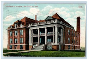 1910 Presbyterian Hospital Building Waterloo Iowa IA Posted Antique Postcard 