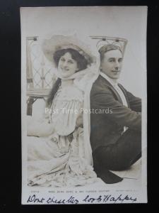 Actress MISS ZENA DARE & MR FARREN SOUTAR c1906 RP Postcard by Rotary 1777A 