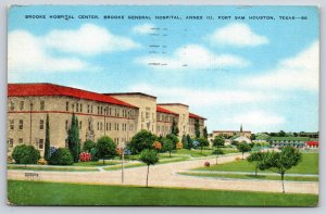 Ft Sam Houston TX~Brooke Center~General Hospital~Spanish Revival~Linen 1951 PC