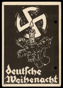 3rd Reich Germany 1933 Weihnacht Christmas Card Cover FILE PUNCHES 100703