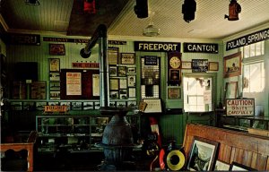 Maine Boothbay Railway Museum Interior Of The Former Freeport Railway Station