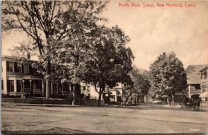 North Main Street View, New Hartford CT c1909 Vintage Postcard L16