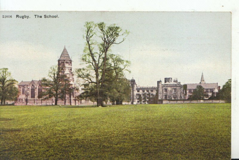 Warwickshire Postcard - The School - Rugby - Ref 16309A