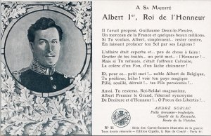 Albert Roi de l'Honneur Cartes-Sonnets Illustrees Poem Andre Soriac Postcard H61