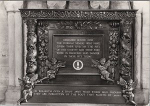 Co Durham Postcard - Durham Cathedral Miners Memorial RR17587 