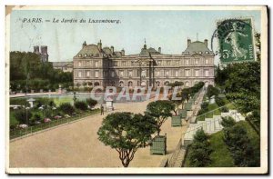Old Postcard Paris Luxembourg Gardens