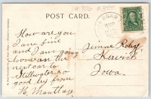 White Bear MN~Handcolored: Webster School~Kindergartners on Wall~Slide 1908 PC