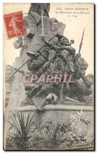 Postcard Old Saint Dizier Monument Defense Army 1544