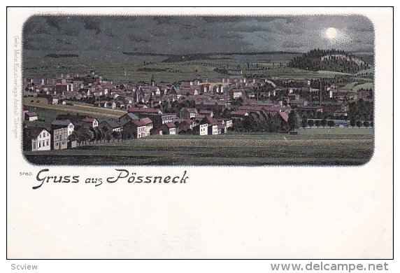 Gruss aus Possneck [Pößneck] , Saale-Orla-Kreis district, Thuringia, German...