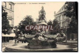 Old Postcard Marseille Estrangin fountain