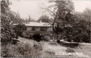 Sooke BC Grouse Nest Vancouver Island Unused RPPC Postcard E79