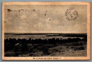 Postcard Picton Ontario c1942 Bay Of Quinte Split Ring Cancel Welland Junction