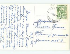 old rppc RESTAURANT Cateske Toplice - Brezice - Rann Yugoslavia Slovenia HM1963