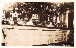 Virginia City Nevada Crystal Bar Bartender Real Photo Postcard AA8209