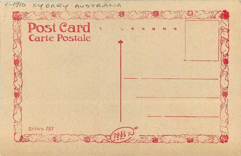 C-1910 Sydney Australia Green Tint frame like Postcard Central Post Office 3678