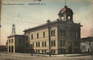 Jamestown ND Fire Station c1910 Postcard