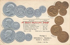 Numismatic Coin Postcard, Sweden, Variation No 2