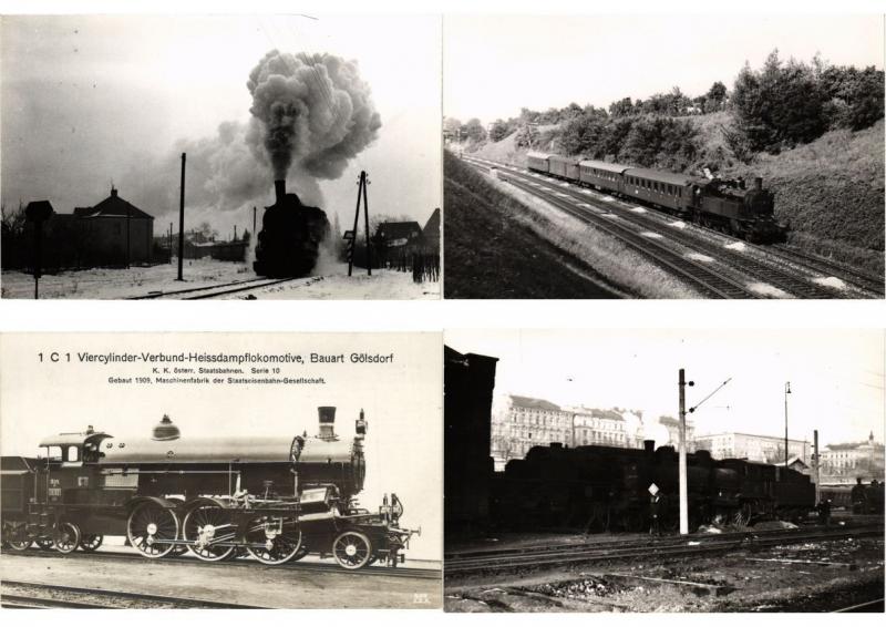 AUSTRIA, LOCOMOTIVES, TRAINS, RAILWAY, Mostly REAL PHOTO 38 VINTAGE POSTCARD 