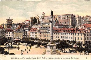 Praca de D Pedro Ruinas Lisboa Writing on back 