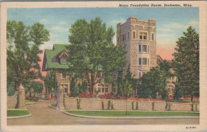 Postcard Mayo Foundation House Rochester MN 1950