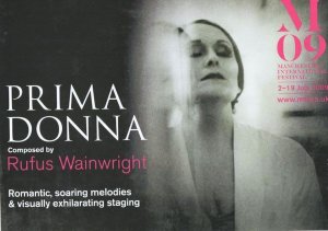 Prima Donna Manchester Festival 2009 Rufus Wainwright Postcard