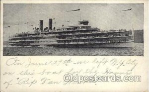 Hendrick Hudson, Hudson River Dayline, Steamer Ship Writing on back very tip ...