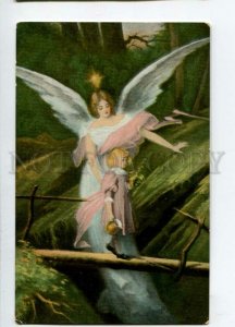 3114282 Winged GUARDIAN ANGEL & Girl by SCHREDTER Vintage PC