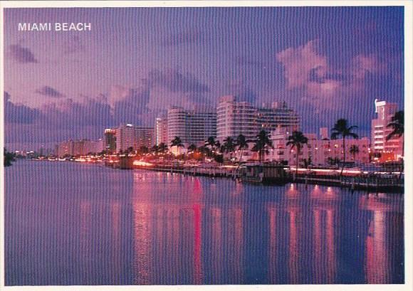 Florida Miami Beach Beautiful Miami Beach Looking North On Indian Creek