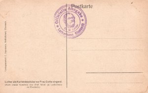 Vintage Postcard 1910's Luther Als Kurrendeschuler Vor Frau Cotta Singend