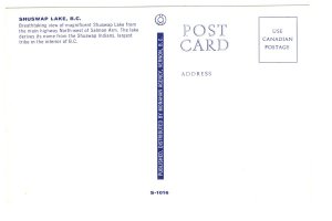 Shuswap Lake Map, British Columbia,